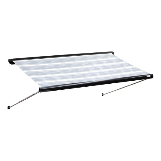 Finch Awning Top Mount Manual Inc Support Leg 3 x 2.5m Black