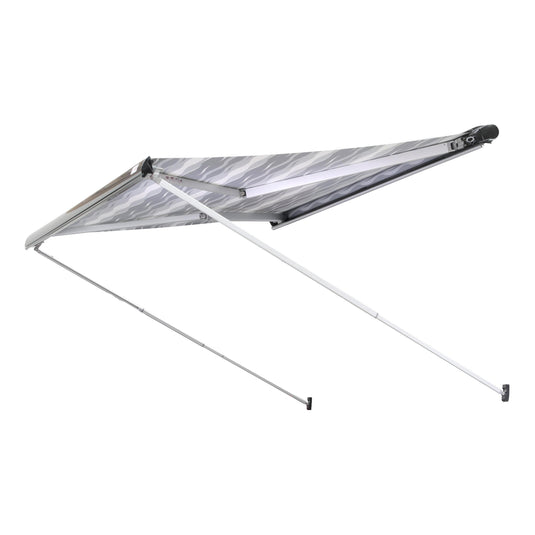 Finch Awning Top Mount Manual Inc Support Leg 3.5 x 2.5m Black