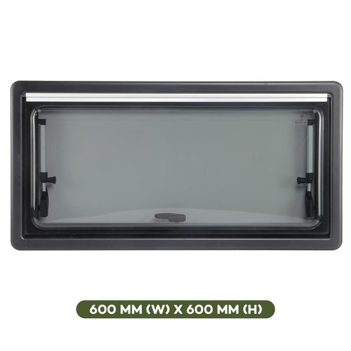 Finch Double Glazed Acrylic Window 600 x 600 With Blind and Fly Screen
