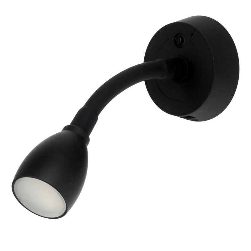 Load image into Gallery viewer, Finch LED 12V Reading Light with USB Port Black
