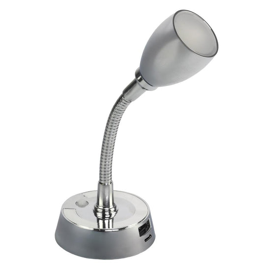 Finch LED 12V Reading Light with USB Port Chrome