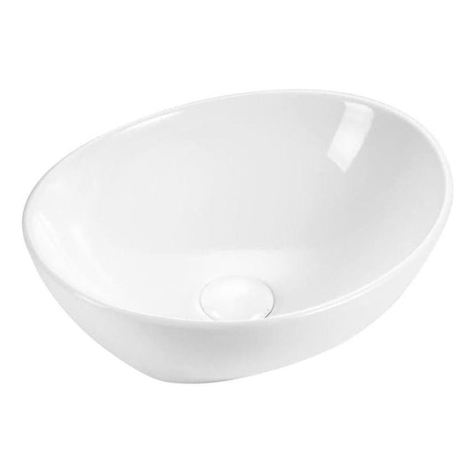 Gemini Ceramic Basin Sink 405 x 335mm Oval White