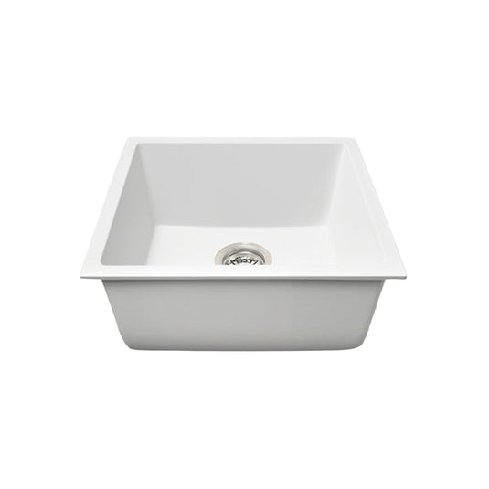 Grange Single Bowl Sink Basin Granite Composite 450 x 450 x 230 - Matte White