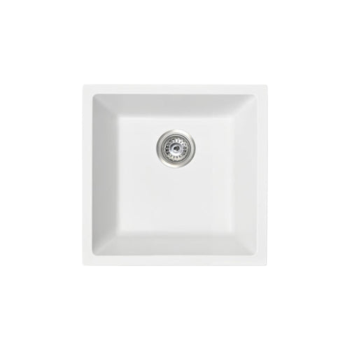 Grange Single Bowl Sink Basin Granite Composite 450 x 450 x 230 - Matte White