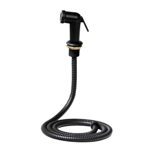 Handheld Black Bidet Shattaf Sprayer kit with 1500mm Black Hose & Holder