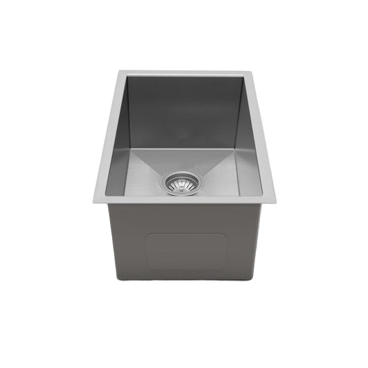 Henley Single Bowl Sink Basin 380 x 450 x 220 - Stainless Steel Brushed Satin