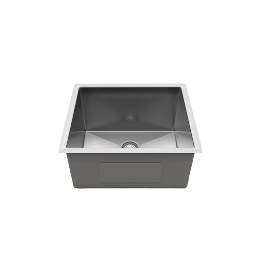 Henley Single Bowl Sink Basin 540 x 440 x 250 - Stainless Steel Brushed Satin