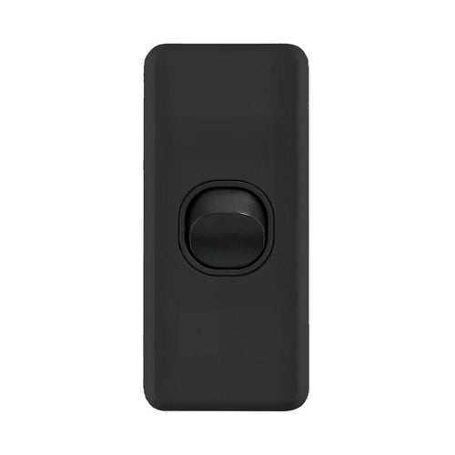 Iluma 1 Gang Architrave Light Switch Black