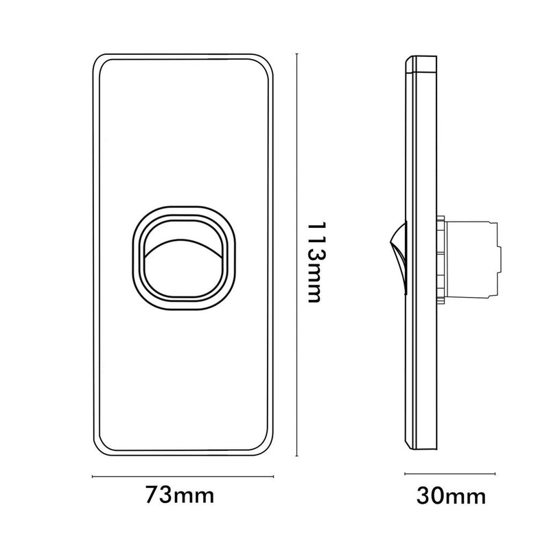 Load image into Gallery viewer, Iluma 1 Gang Architrave Light Switch White
