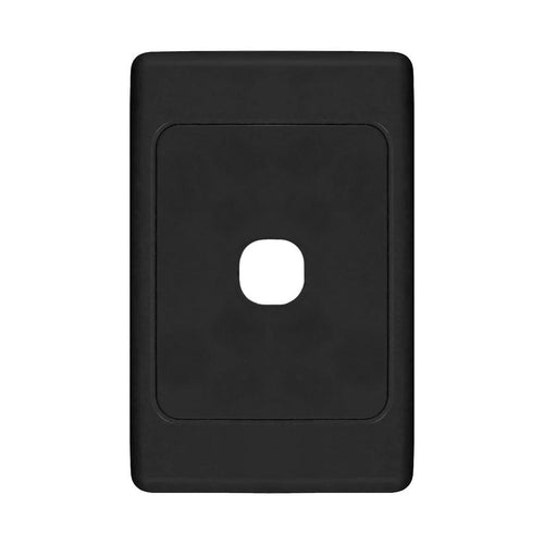 Iluma 1 Gang Light Switch Cover Plate Only Black