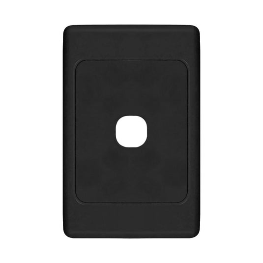 Iluma 1 Gang Light Switch Cover Plate Only Black