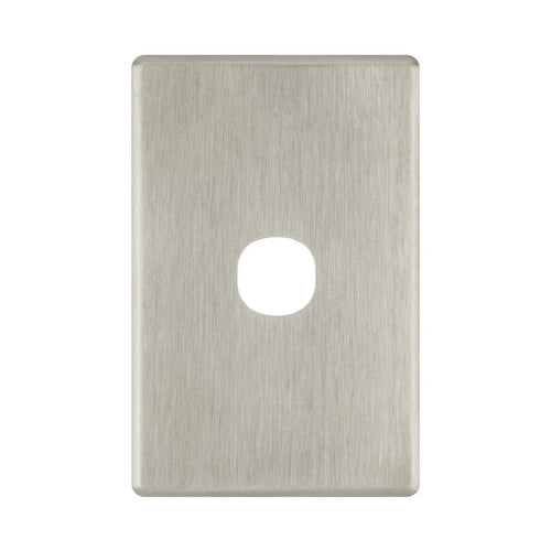 Iluma 1 Gang Light Switch Cover Plate Only Brushed Metal