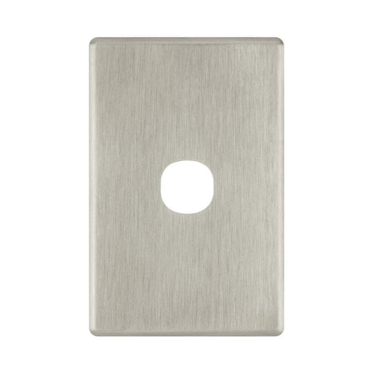 Iluma 1 Gang Light Switch Cover Plate Only Brushed Metal