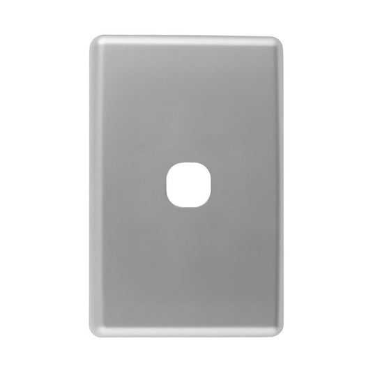 Iluma 1 Gang Light Switch Cover Plate Only Silver
