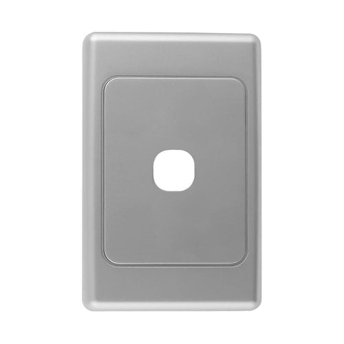 Iluma 1 Gang Light Switch Cover Plate Only Silver