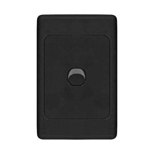 Iluma 1 Gang Vertical Light Switch Black