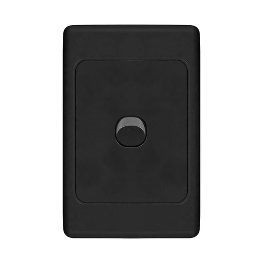 Iluma 1 Gang Vertical Light Switch Black