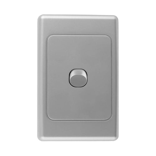 Iluma 1 Gang Vertical Light Switch Silver