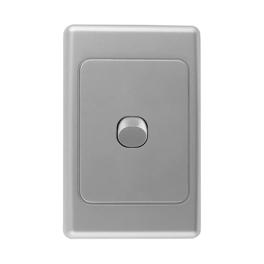 Iluma 1 Gang Vertical Light Switch Silver