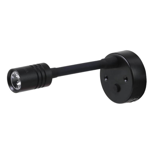 Iluma 10-24V Reading Light Flexible Dimmable Dual Colour Blue/White Light USB/USB-C Port Black