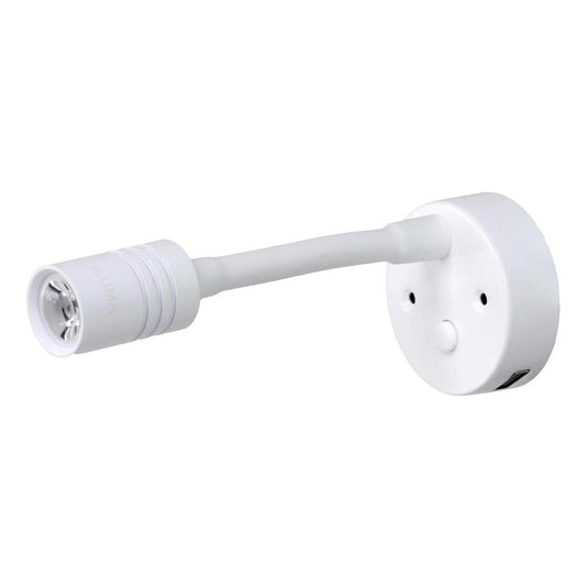 Iluma 10-24V Reading Light Flexible Dimmable Dual Colour Blue/White Light USB/USB-C Port White