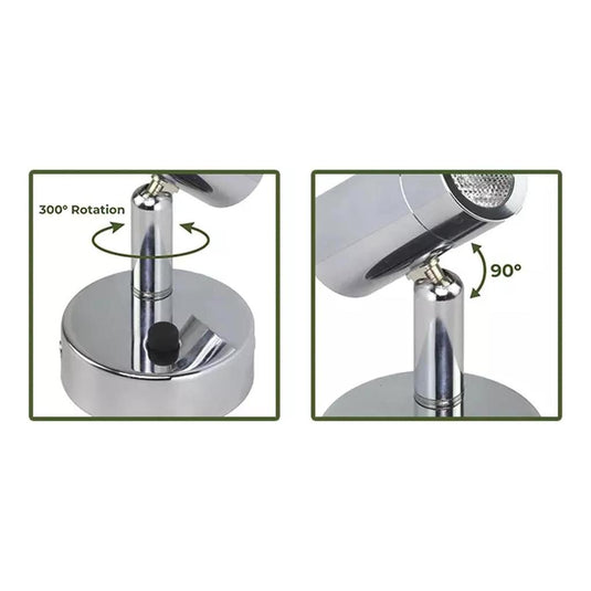 Iluma 10-30V Reading Light Swivel with Push Button Switch Chrome