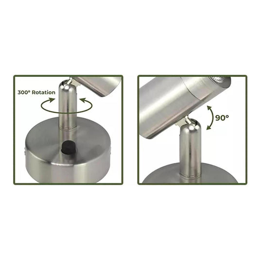 Iluma 10-30V Reading Light Swivel with Push Button Switch Nickel