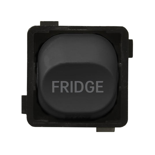Iluma 10A Single Pole Switch Fridge Print Mechanism Black