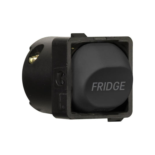 Iluma 10A Single Pole Switch Fridge Print Mechanism Black