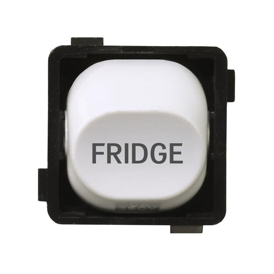 Iluma 10A Single Pole Switch Fridge Print Mechanism White