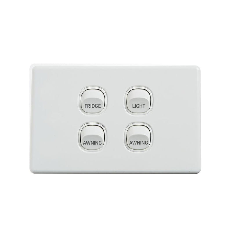 Load image into Gallery viewer, Iluma 10A Single Pole Switch Fridge Print Mechanism White
