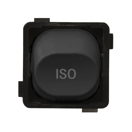 Iluma 10A Single Pole Switch ISO Print Mechanism Black