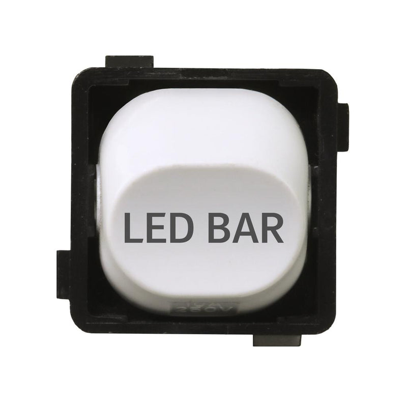 Load image into Gallery viewer, Iluma 10A Single Pole Switch LED-BAR Print Mechanism White
