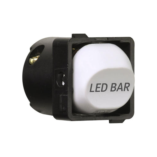 Iluma 10A Single Pole Switch LED-BAR Print Mechanism White