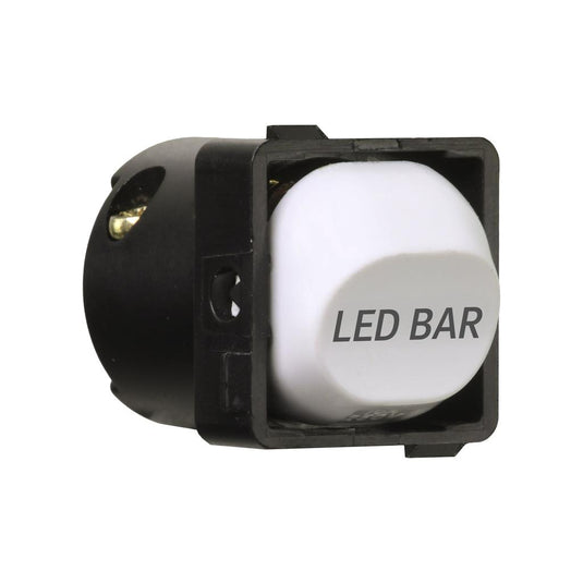 Iluma 10A Single Pole Switch LED-BAR Print Mechanism White