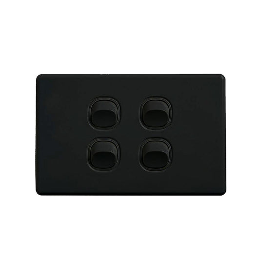 Iluma 10A Single Pole Switch Mechanism Black