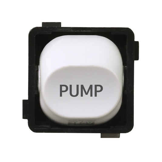 Iluma 10A Single Pole Switch Pump Print Mechanism White