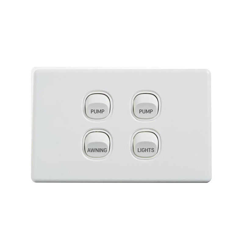 Load image into Gallery viewer, Iluma 10A Single Pole Switch Pump Print Mechanism White
