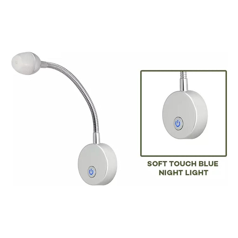 Load image into Gallery viewer, Iluma 12V Reading Flexible Light With Touch On / Off Blue Light Switch
