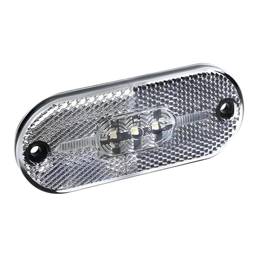 Iluma 12V White LED Front End Outline Marker & Reflector Clear