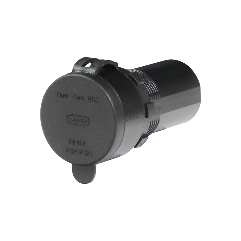 Load image into Gallery viewer, Iluma 12V/24V Dual USB/USB-C Flush Mount Power Socket
