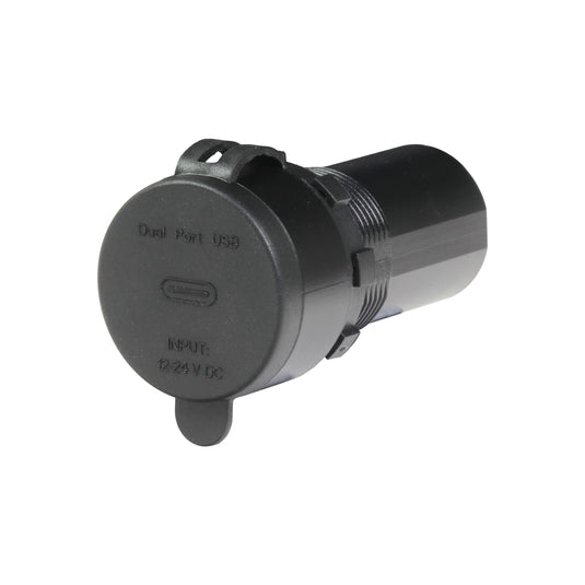 Iluma 12V/24V Dual USB/USB-C Flush Mount Power Socket