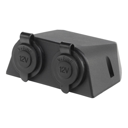 12v Accessory Socket Adapter Iluma 12v Double Power Accessory Socket Surface Mount Black – Caravan ...