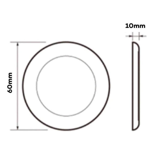 Iluma 12v Slimline LED Downlight 60mm Cool White Light - Chrome