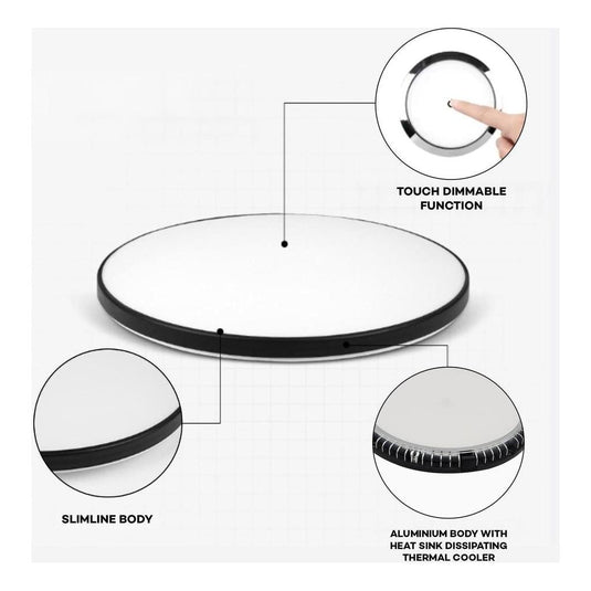 Iluma 12v Slimline Touch Dimmable LED Downlight 6000k 125mm Chrome