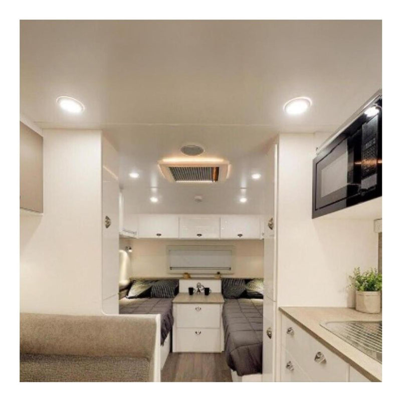Load image into Gallery viewer, Iluma 12v Slimline Touch Dimmable LED Downlight 6000k 125mm Chrome

