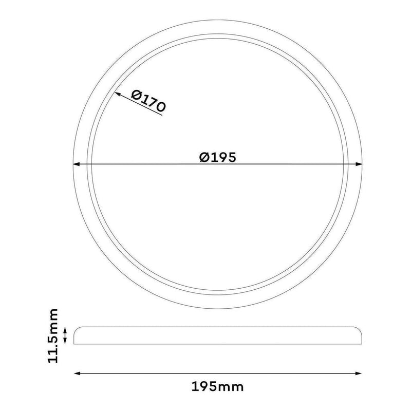 Load image into Gallery viewer, Iluma 12v Slimline Touch Dimmable LED Downlight 6000k 195mm Black
