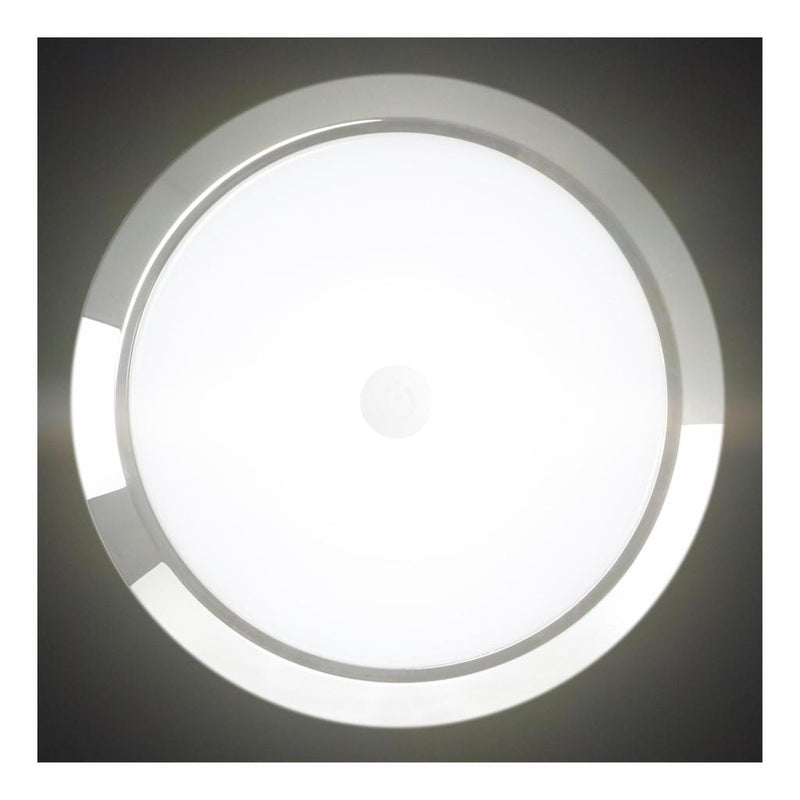 Load image into Gallery viewer, Iluma 12v Slimline Touch On / Off LED Downlight Blue / White Light 140mm Chrome
