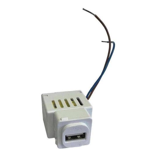 Iluma 2A USB Power Adapter Charger Port Switch Mechanism White 240V Inlet