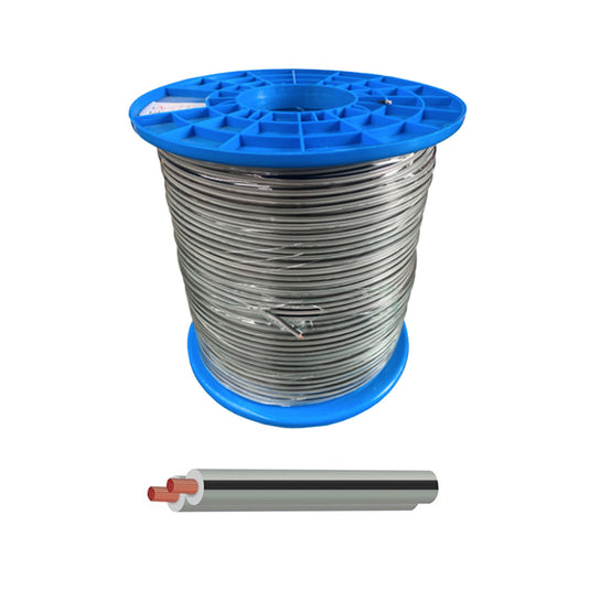 Iluma 2.5mm Speaker Grey / Black Trace Cable 500m Roll